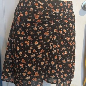 Francesca's Collections Orange Knee-Length A-Line Skirt